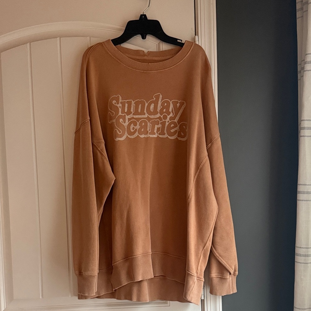 Aerie Tan Crew Neck Sweater